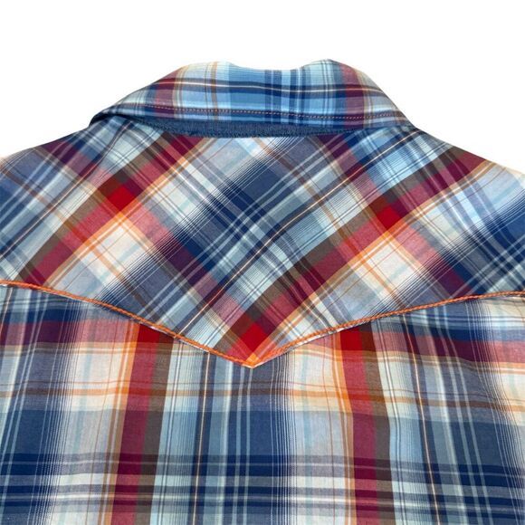 Roper Western Plaid Snap Shirt Women’s Medium Pearl Snap Long Sleeve Rodeo - Picture 4 of 10